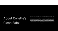 Desktop Screenshot of collettescleaneats.com